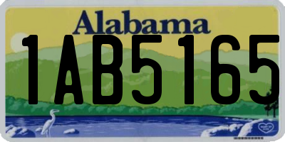 AL license plate 1AB5165