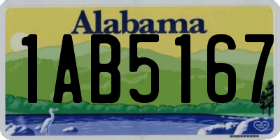 AL license plate 1AB5167