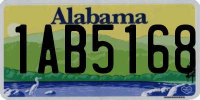 AL license plate 1AB5168