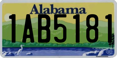 AL license plate 1AB5181