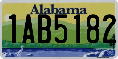 AL license plate 1AB5182