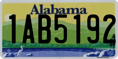 AL license plate 1AB5192