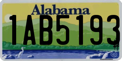 AL license plate 1AB5193