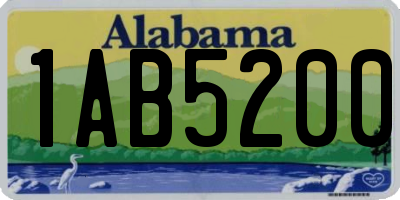 AL license plate 1AB5200