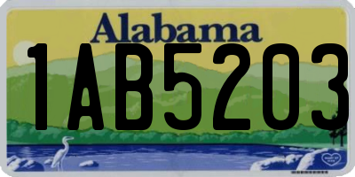 AL license plate 1AB5203