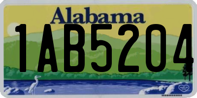 AL license plate 1AB5204