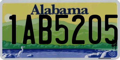 AL license plate 1AB5205