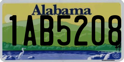 AL license plate 1AB5208