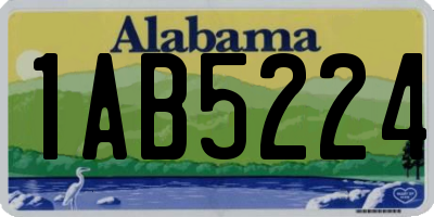 AL license plate 1AB5224