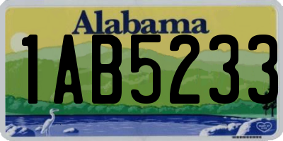 AL license plate 1AB5233