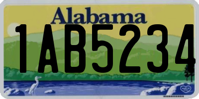 AL license plate 1AB5234