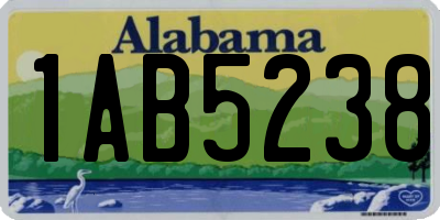 AL license plate 1AB5238