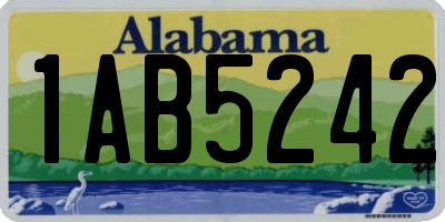 AL license plate 1AB5242