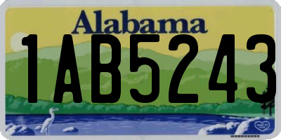 AL license plate 1AB5243