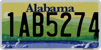 AL license plate 1AB5274