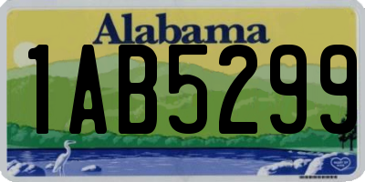 AL license plate 1AB5299