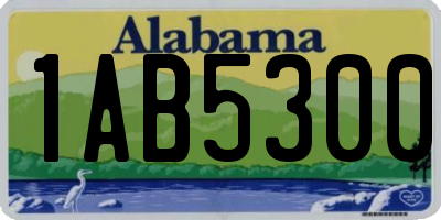 AL license plate 1AB5300