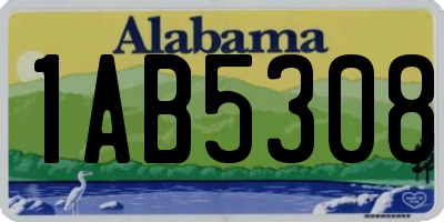 AL license plate 1AB5308