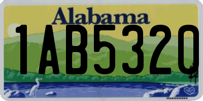 AL license plate 1AB5320