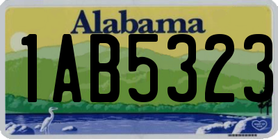 AL license plate 1AB5323