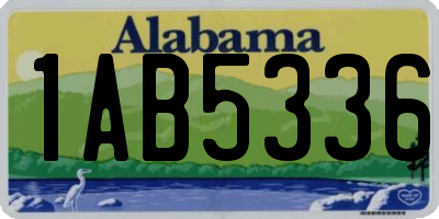 AL license plate 1AB5336