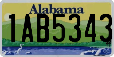 AL license plate 1AB5343