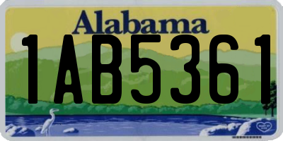 AL license plate 1AB5361