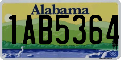 AL license plate 1AB5364