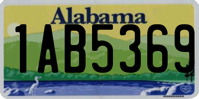 AL license plate 1AB5369