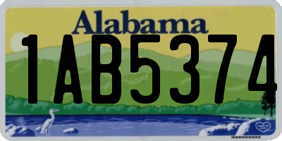 AL license plate 1AB5374