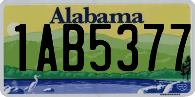 AL license plate 1AB5377