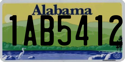 AL license plate 1AB5412