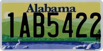 AL license plate 1AB5422