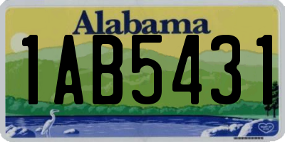 AL license plate 1AB5431