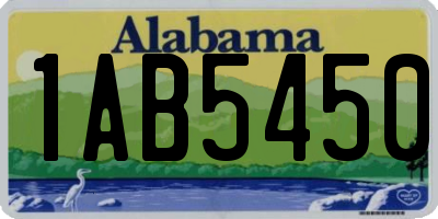 AL license plate 1AB5450