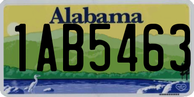 AL license plate 1AB5463