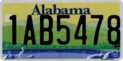 AL license plate 1AB5478