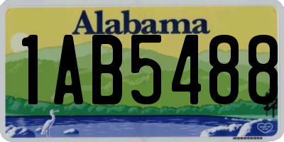 AL license plate 1AB5488