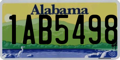 AL license plate 1AB5498