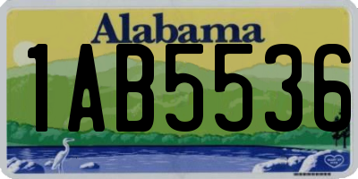 AL license plate 1AB5536