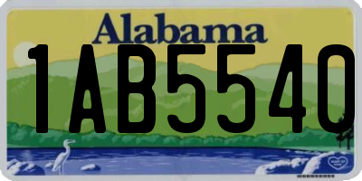 AL license plate 1AB5540