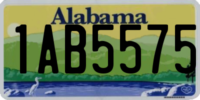 AL license plate 1AB5575