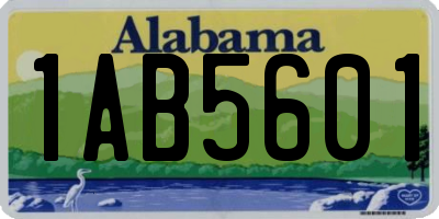 AL license plate 1AB5601