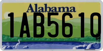 AL license plate 1AB5610