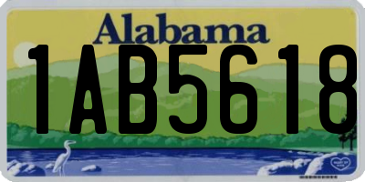 AL license plate 1AB5618