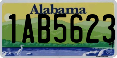 AL license plate 1AB5623