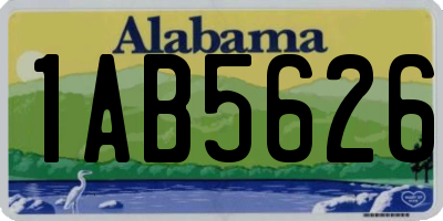 AL license plate 1AB5626