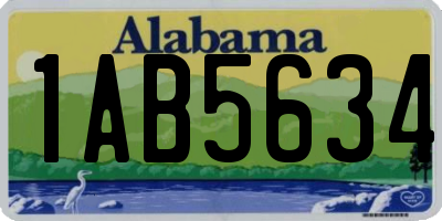 AL license plate 1AB5634