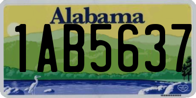 AL license plate 1AB5637