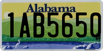 AL license plate 1AB5650